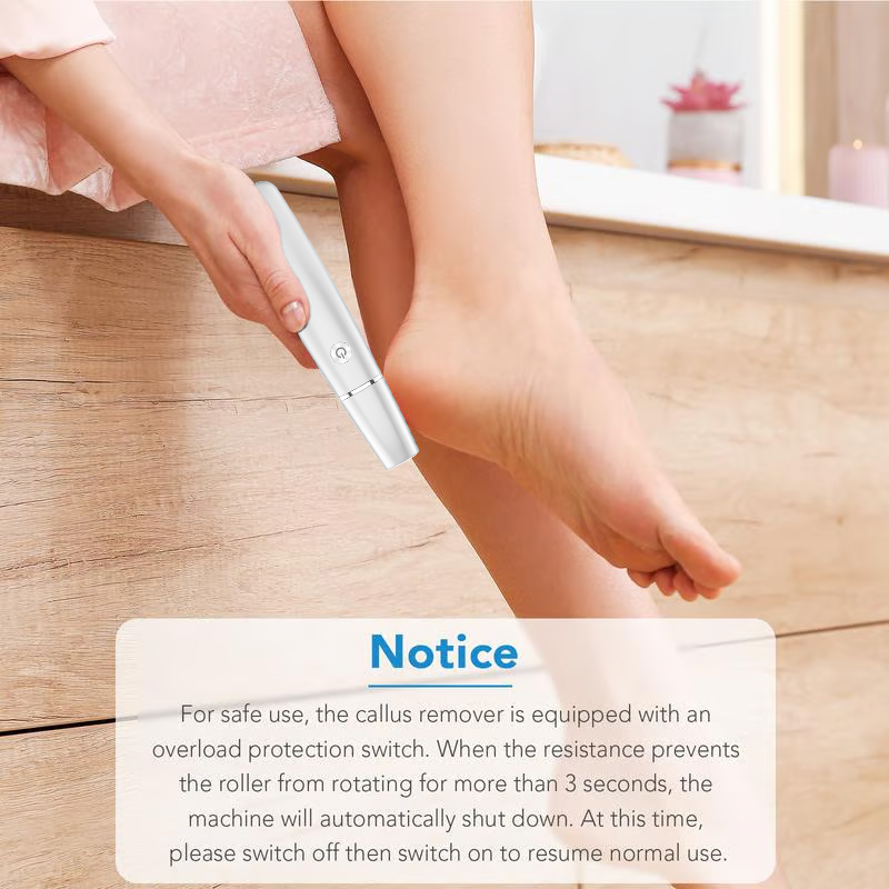 Electric callus remover wand close up
