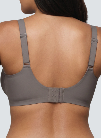 Wireless V neck jelly bra with sheer mesh trim, additional view