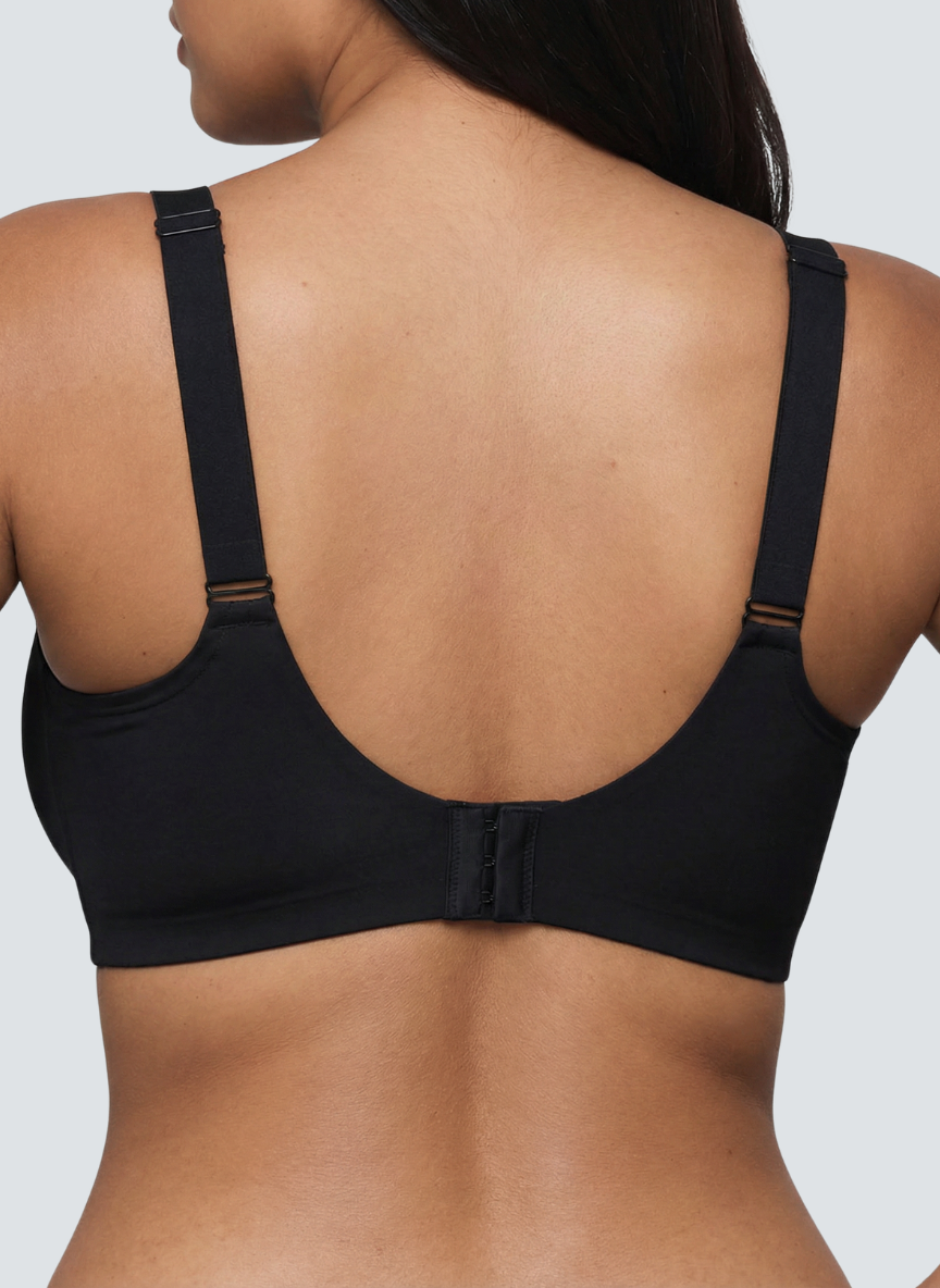 Wireless V neck jelly bra with sheer mesh trim, additional view
