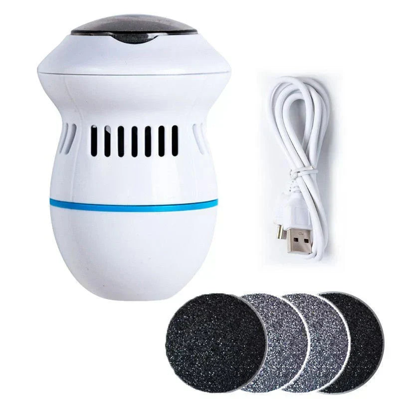 Electric foot file with USB cable and coarse and fine replacement discs