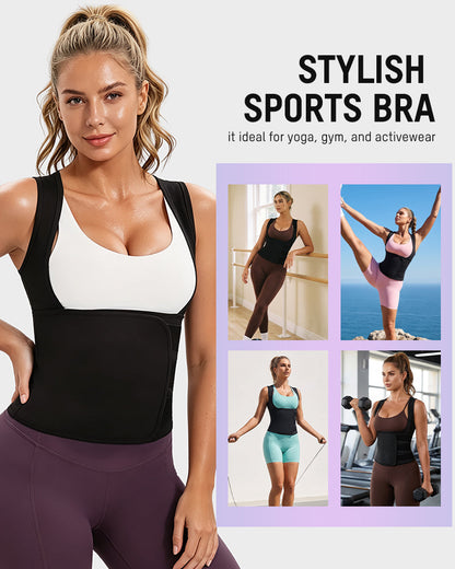 Women's sweat vest with adjustable waist wrap, close-up detail