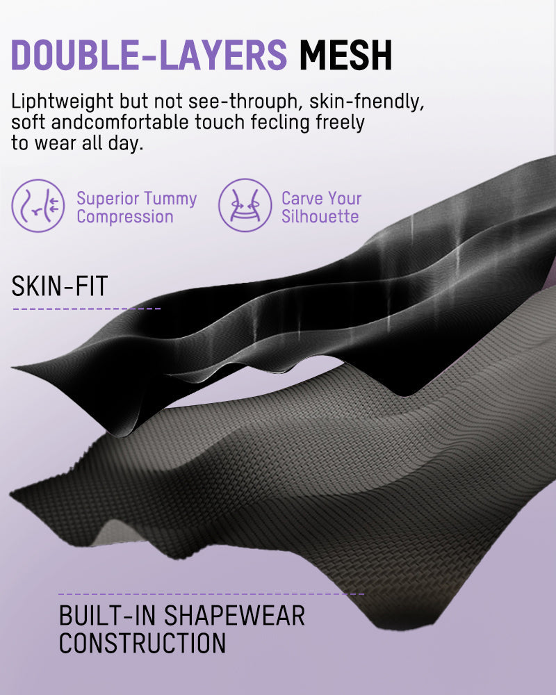 Shapewear bodysuit with built-in bra