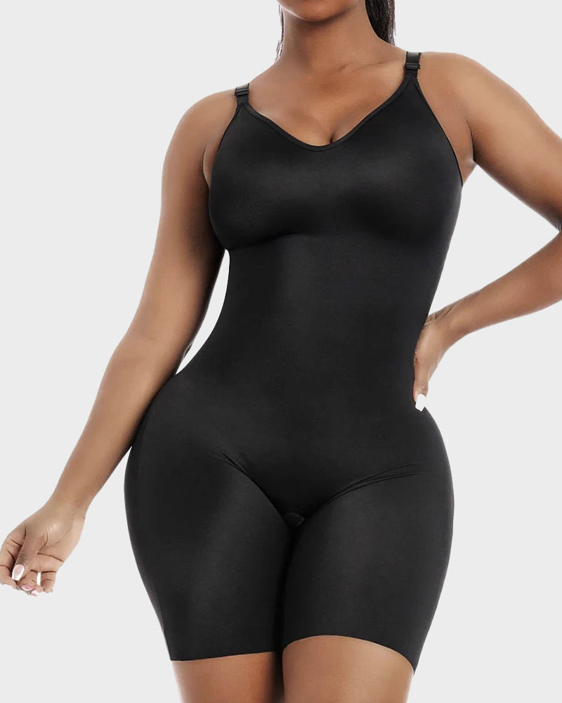 Shapewear bodysuit with built-in bra