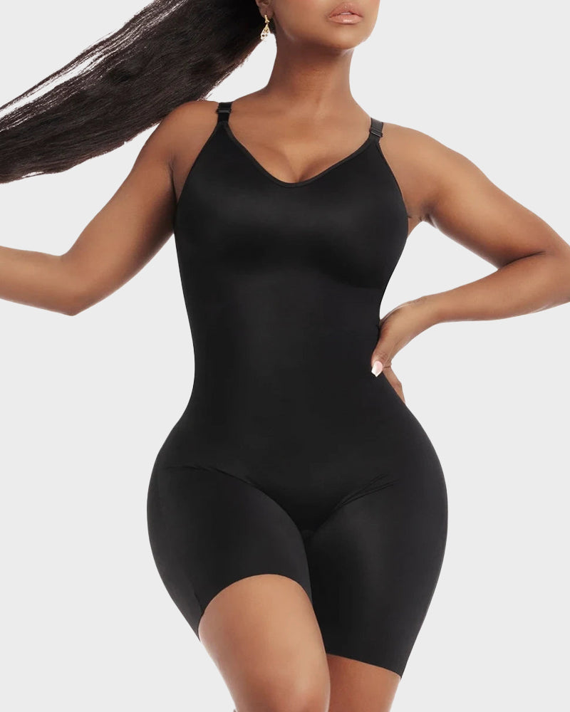 Shapewear bodysuit with built-in bra