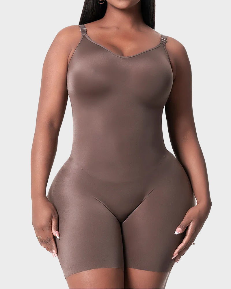 Shapewear bodysuit with built-in bra