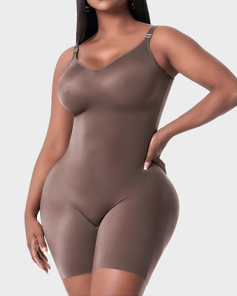 Shapewear bodysuit with built-in bra