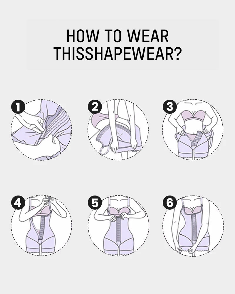 Full-coverage shaping bodysuit with front hooks