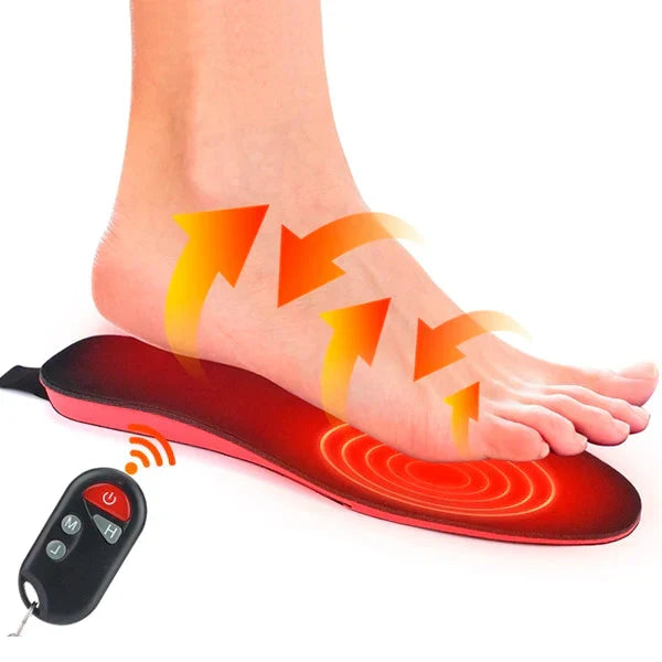 Wireless Heated Shoe Insoles with Remote Control, Rechargeable
