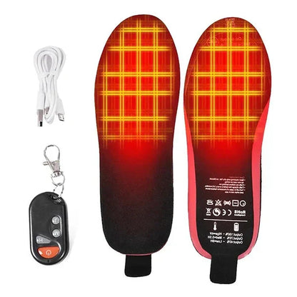 Wireless Heated Shoe Insoles with Remote Control, Rechargeable