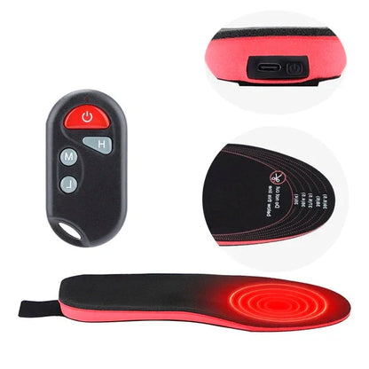 Wireless Heated Shoe Insoles with Remote Control, Rechargeable