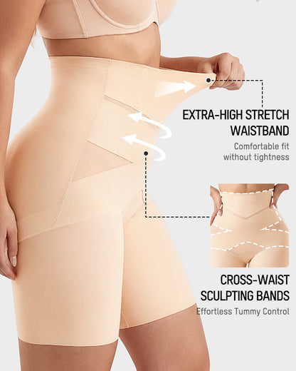 Extra high-waist tummy control shorts