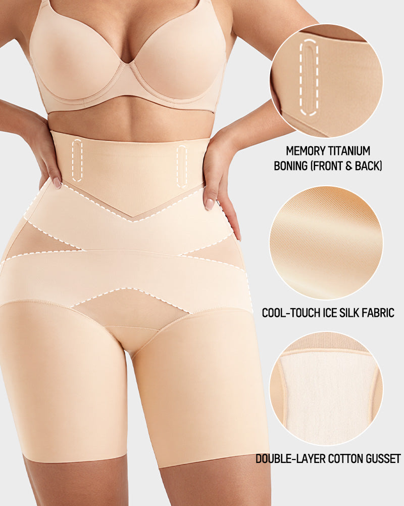 Extra high-waist tummy control shorts