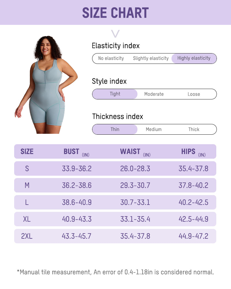 Workout romper with built-in bra and pockets