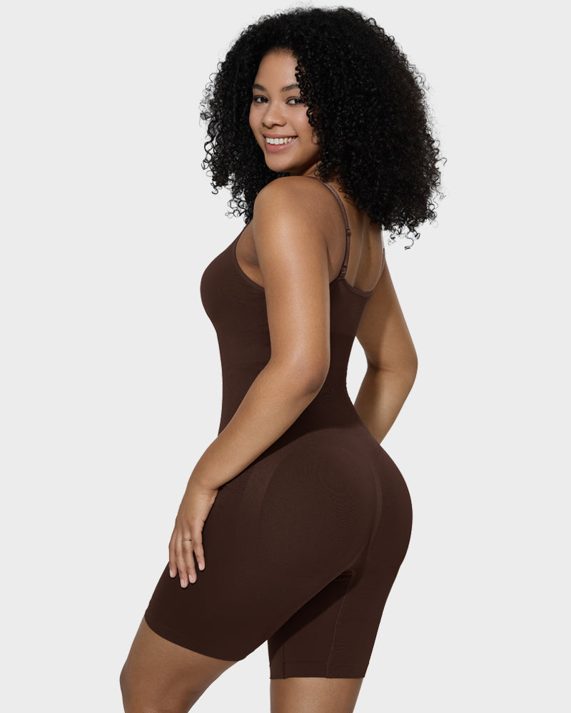 Seamless ribbed shaper bodysuit