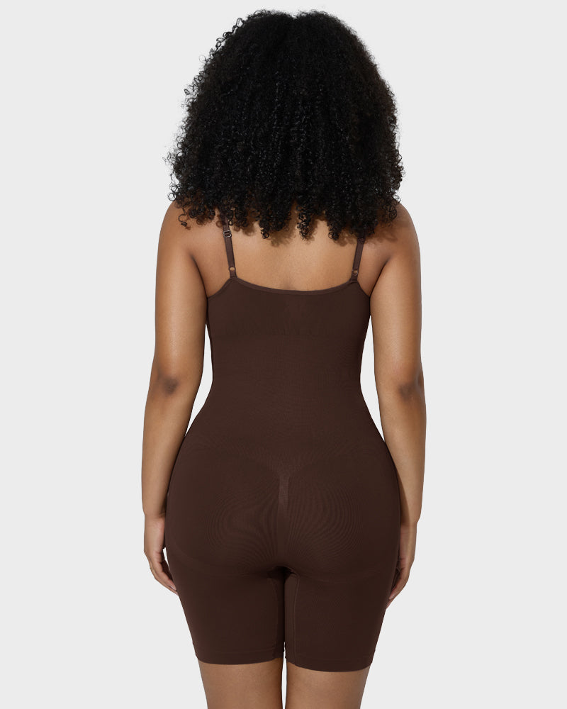 Seamless ribbed shaper bodysuit