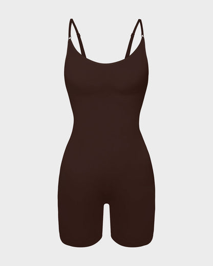 Seamless ribbed shaper bodysuit