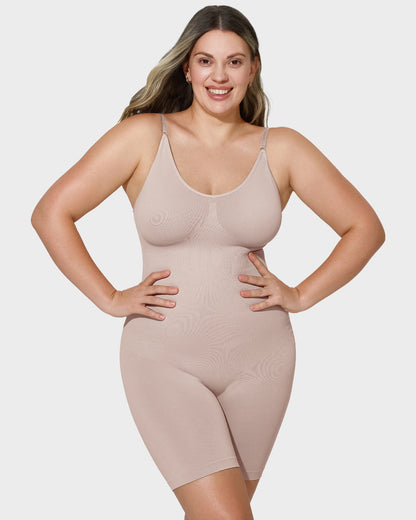 Seamless ribbed shaper bodysuit