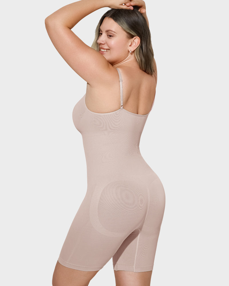 Seamless ribbed shaper bodysuit