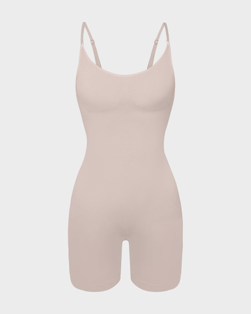 Seamless ribbed shaper bodysuit