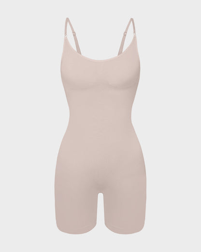 Seamless ribbed shaper bodysuit