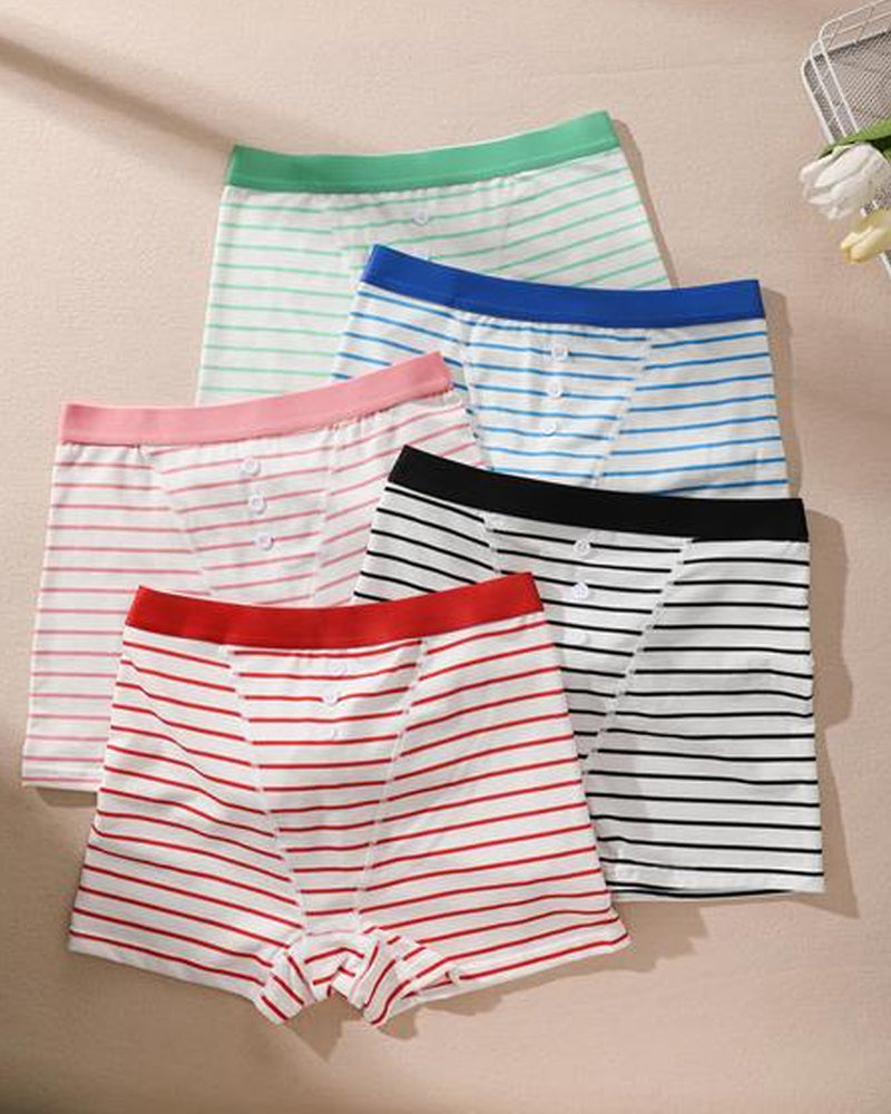 Striped boyshort knickers 5 pack