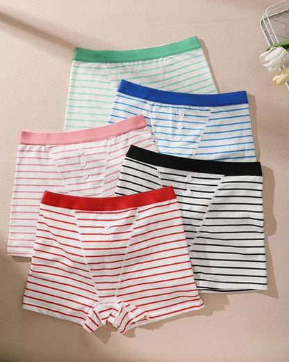 Striped boyshort knickers 5 pack