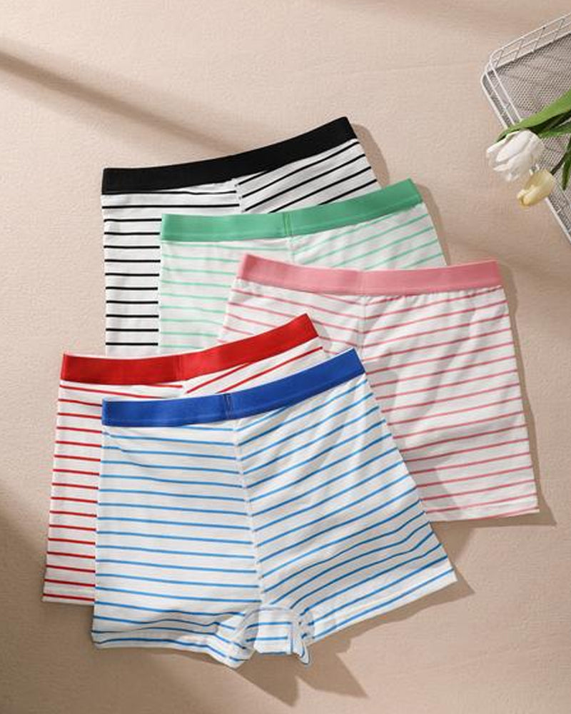 Striped boyshort knickers 5 pack