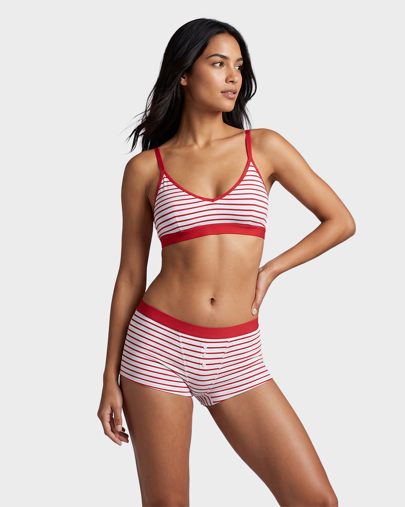 Striped boyshort knickers 5 pack