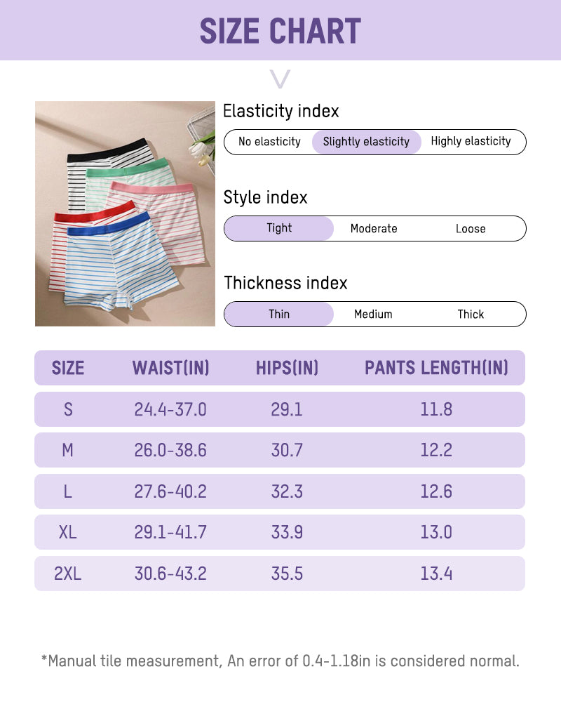 Striped boyshort knickers 5 pack