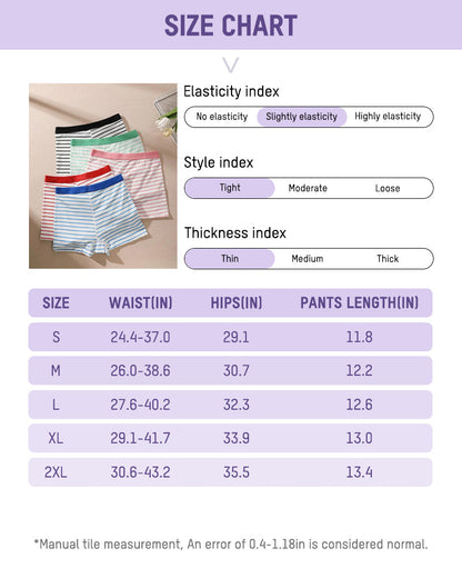 Striped boyshort knickers 5 pack