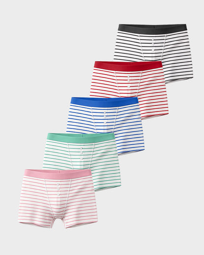 Striped boyshort knickers 5 pack