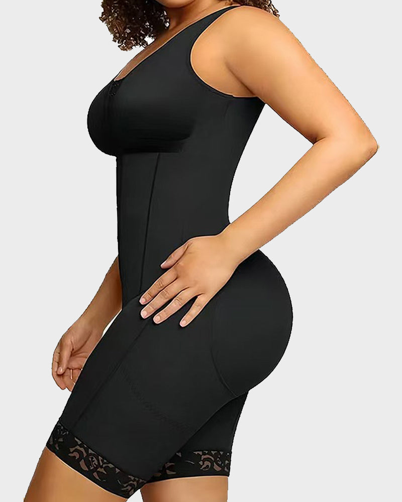 Full-coverage above-knee shaping bodysuit