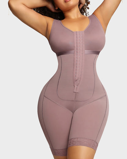 Full-coverage above-knee shaping bodysuit