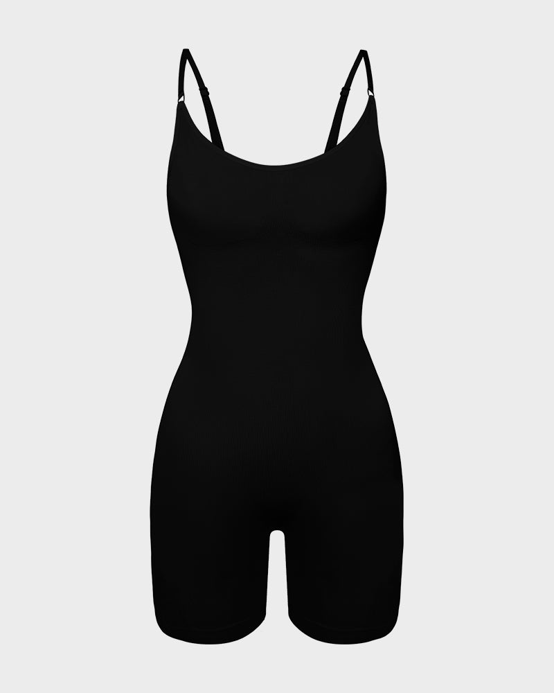 Seamless ribbed shaper bodysuit