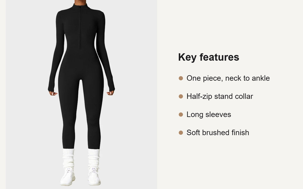 Key features of the long sleeve winter training jumpsuit