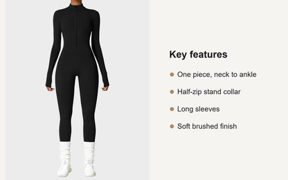 Key features of the long sleeve winter training jumpsuit