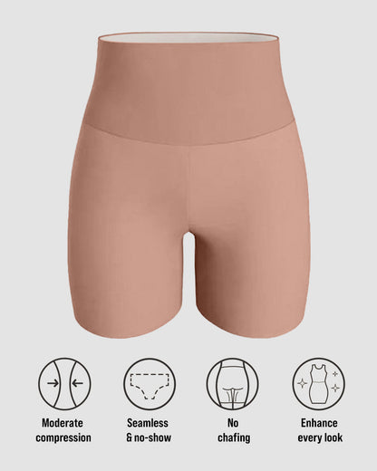 High-waist smoothing shorts