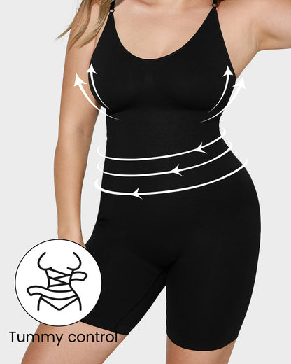Seamless ribbed shaper bodysuit