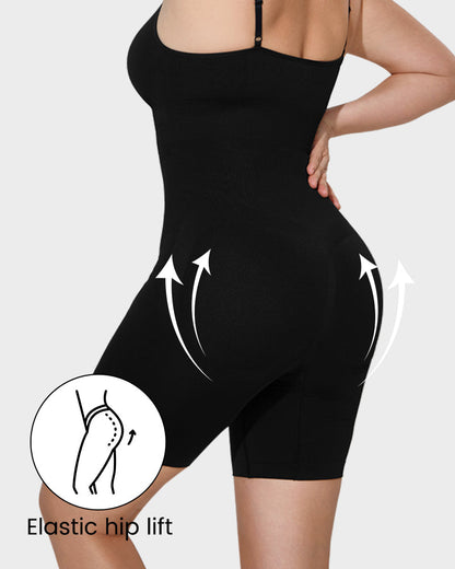 Seamless ribbed shaper bodysuit