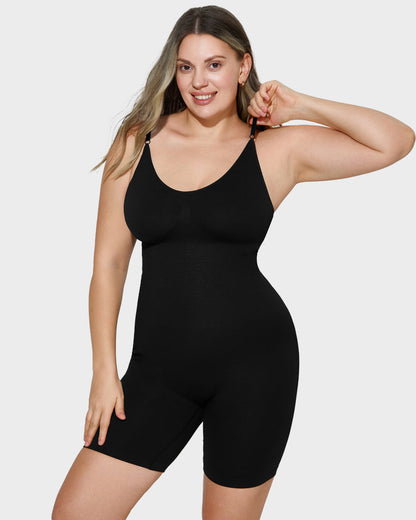 Seamless ribbed shaper bodysuit