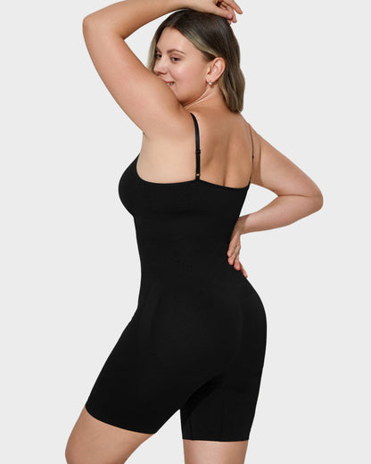 Seamless ribbed shaper bodysuit