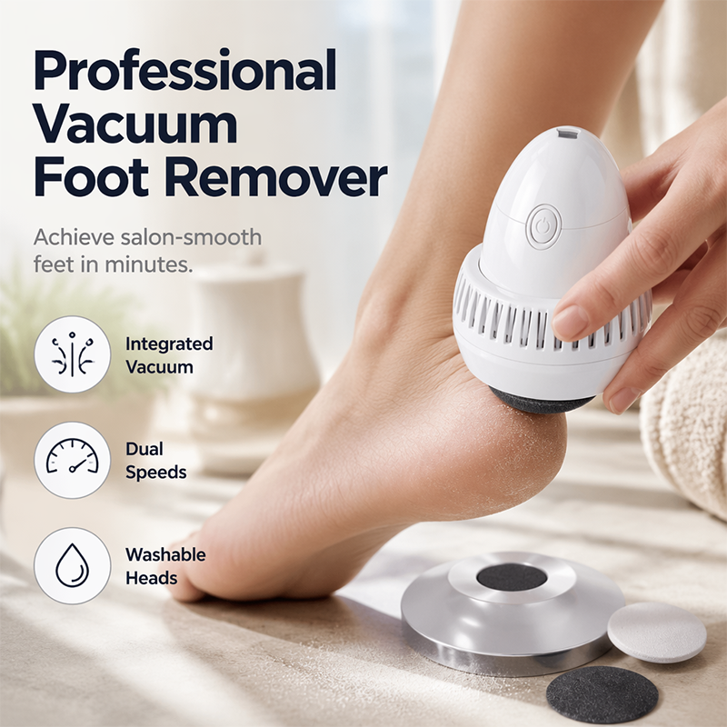 Electric vacuum foot file features overview