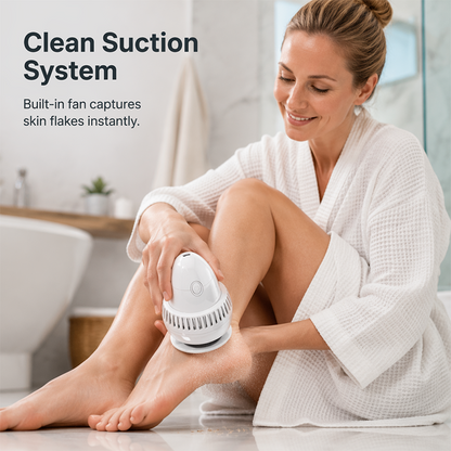 Electric foot file suction fan collecting skin dust