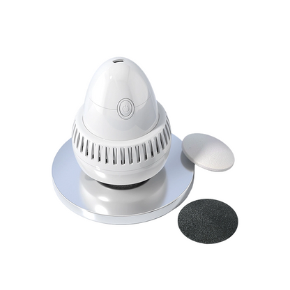 White electric vacuum foot file