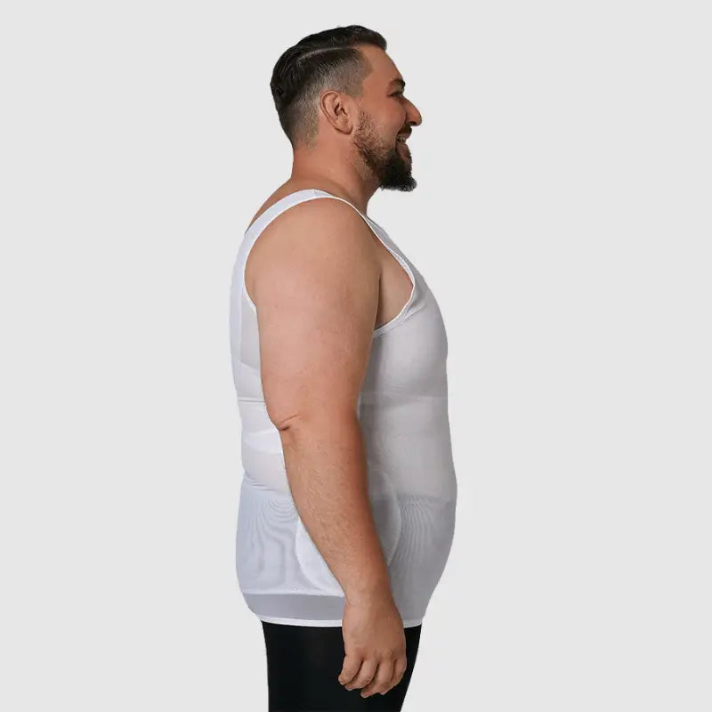 White compression vest, side view
